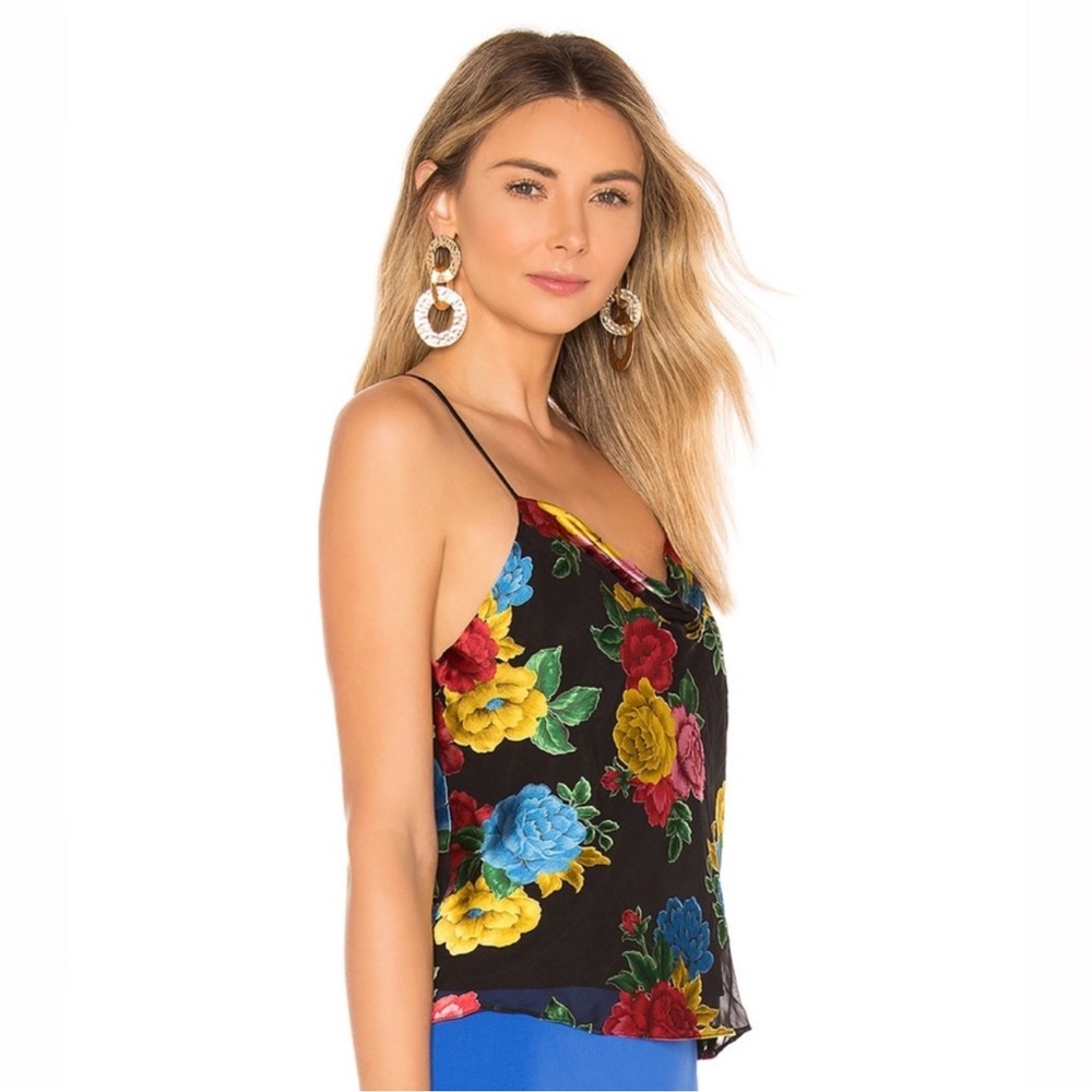 ALICE AND OLIVIA COWL NECK FLORAL TOP